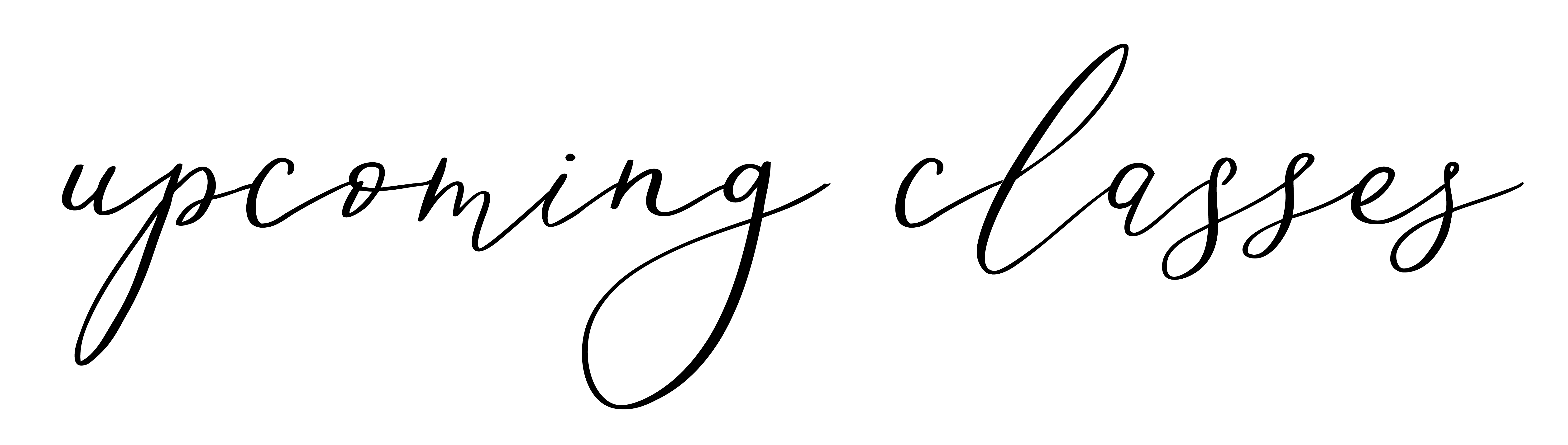 Classes Script Header; upcoming classes